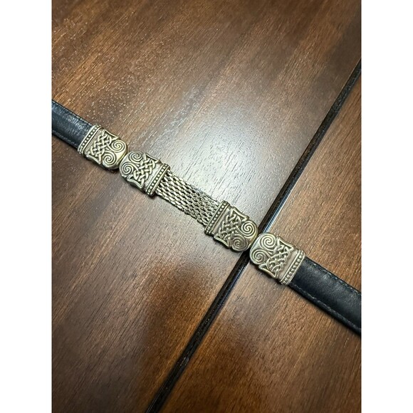?RARE VTG Brighton Artist Belt Braided Brown Black Multi Reverse Western 30 Y2K main image 12